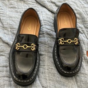 Barely work pleather loafers